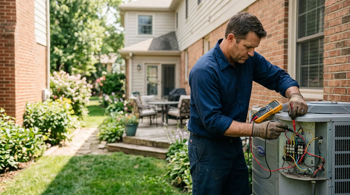 HVAC technician working near Pavillion, WY